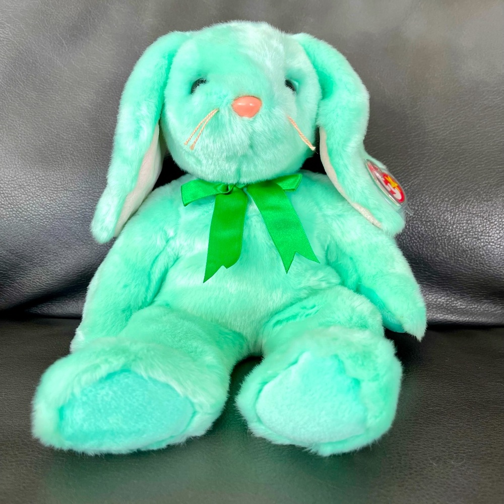 EXTREMELY RARE Hippity 1998 14” Beanie Buddy with Dual Tags